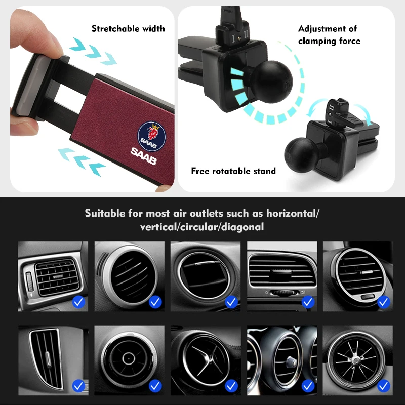 Автомобильный держатель для телефона универсальный SAAB 9-4X 9-7X 9-3 9-5 9-2X 9-X 600 99 97 Monster