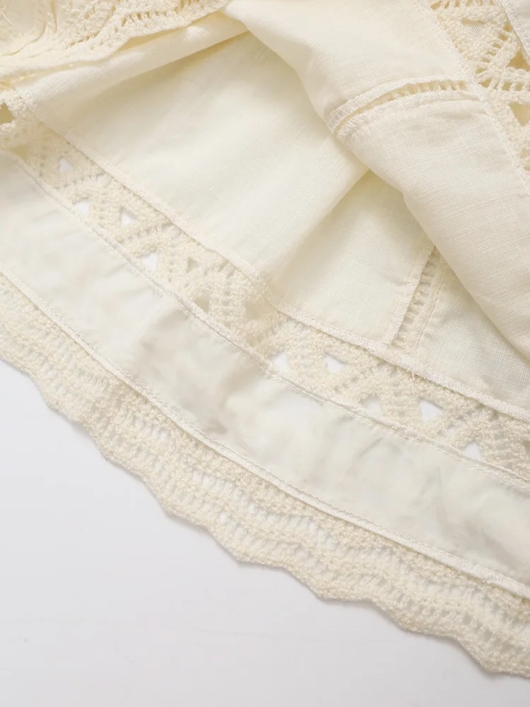 Юбка-миди Женская прямая крючком с завышенной талией на молнии