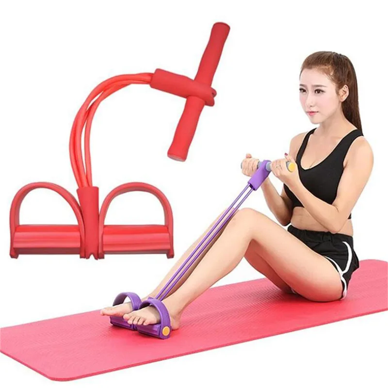 

Fitness Gum 4 Tube Resistance Bands Latex Pedal Exerciser Sit-up Pull Rope Expander Elastic Bands Yoga equipment Pilates Workout