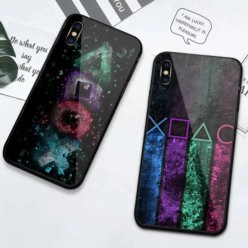 Чехол для телефона с кнопками и геймпадом IPhone 13 12 11 XS X 8 7 6 Plus Mini Pro Max SE 2022 черный