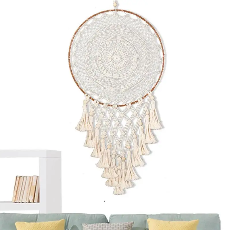 

Style Dream Catcher Wall Hanging Macrame Handmade Tassels Pendant Dreamcatcher For Apartment Girl Bedroom Decoration