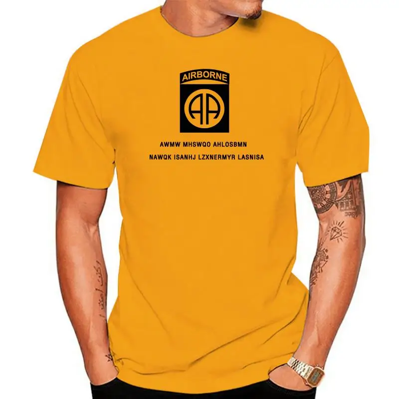 

100 % Cotton Tee Shirt For Men Customizeable Army 82Nd Airborne Full Color Veteran T Shirt