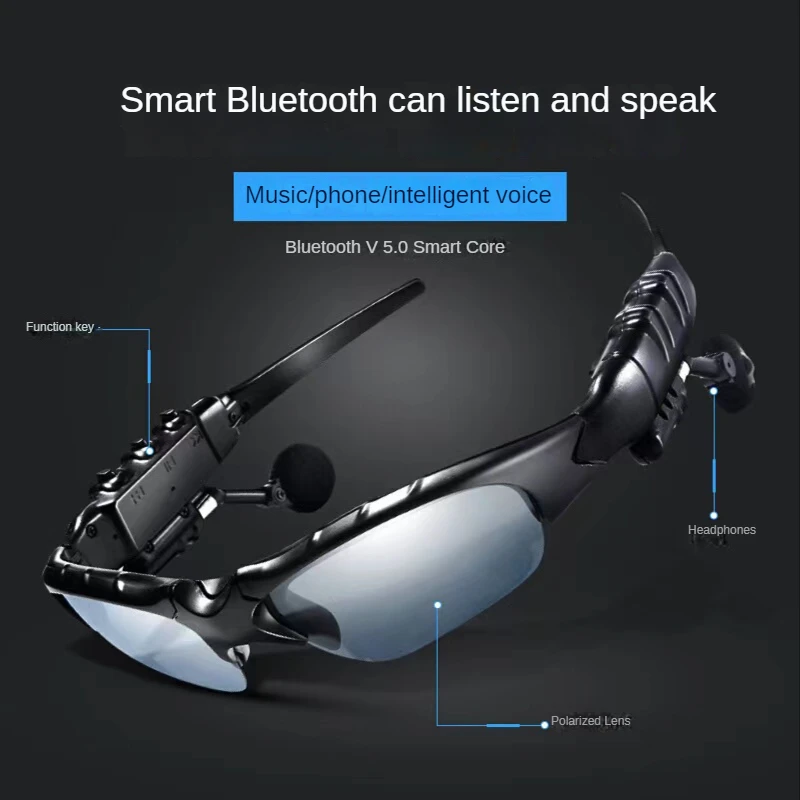 Smart Glasses Earphone Anti-Blu-ray Stereo headset Dual Speaker Touch Wireless Bluetooth Sunglasses Headphone Travel