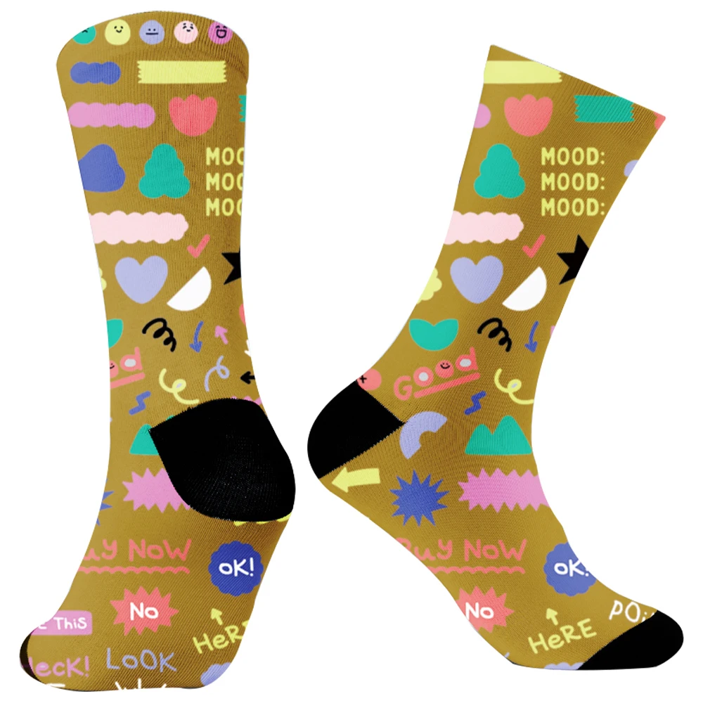 Забавные носки новинка 2024 Осень-зима ретро художественная роспись всемирно