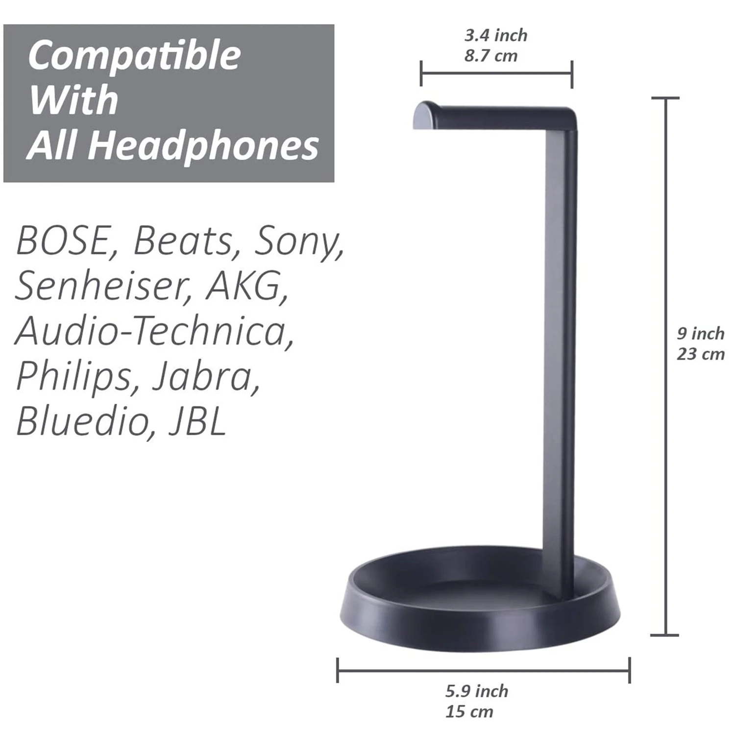 Подставка для наушников с лотком 5 9 дюйма держатель кабеля вешалка крепление