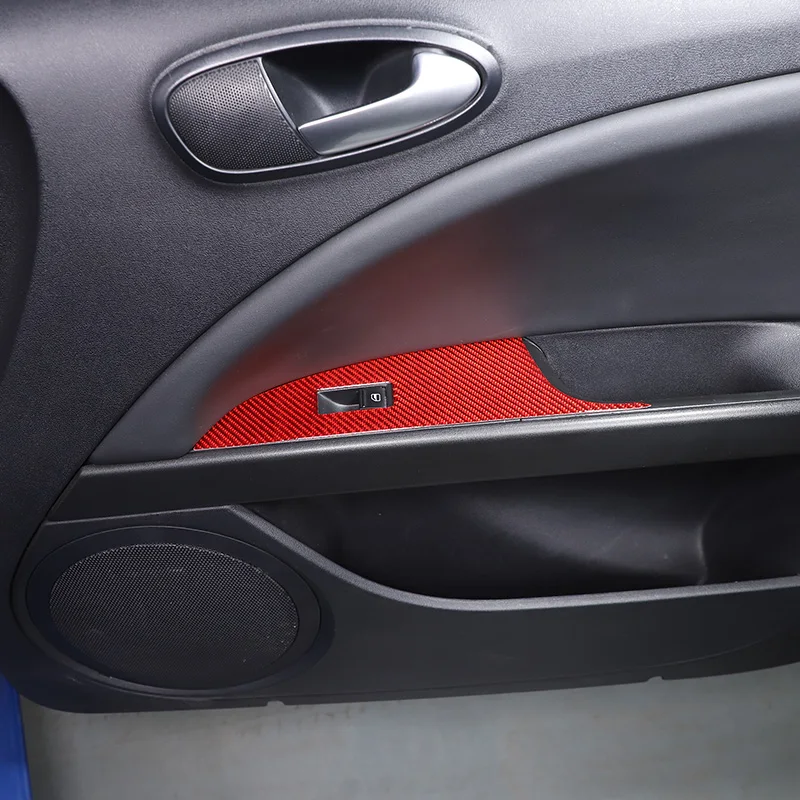 Фото Для Seat Leon 2008-2012 мягкая наклейка из углеродного волокна, стекло двери автомобиля, подъемная декоративная рамка, аксессуары для интерьера №5