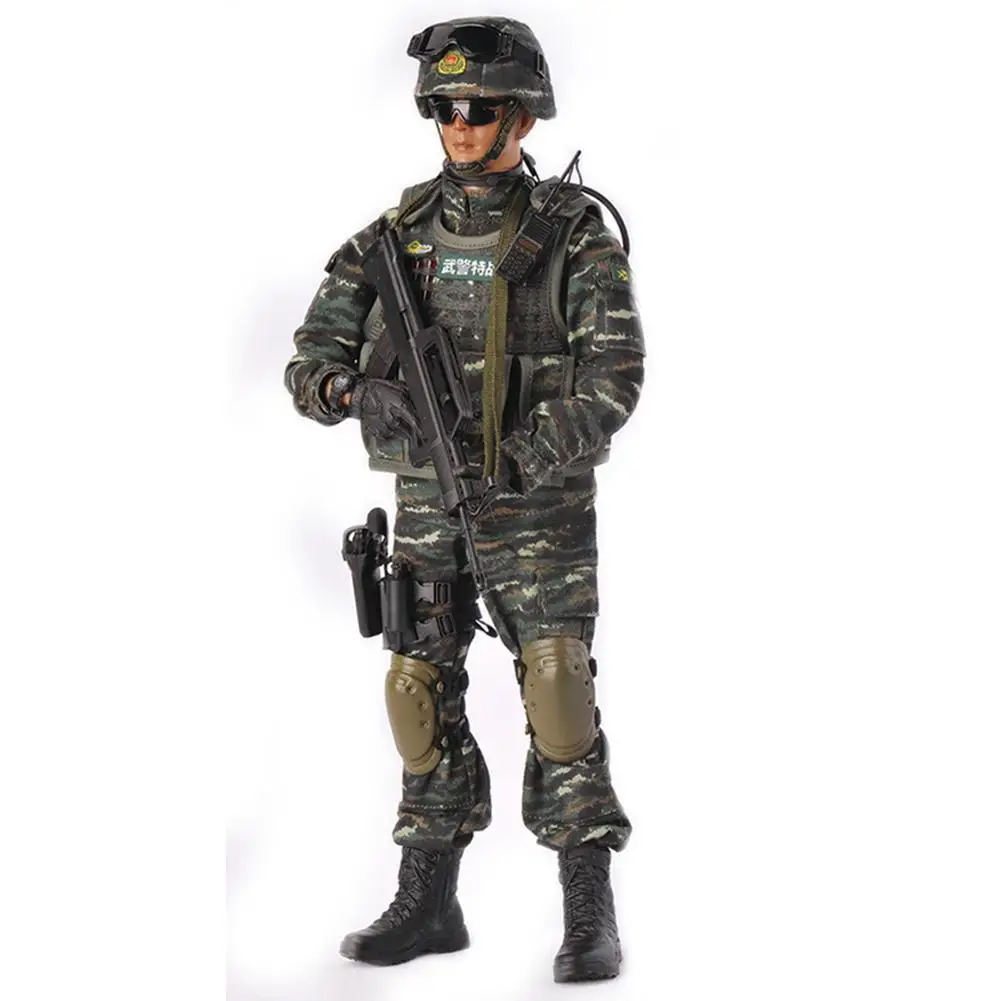 

Simulated Chinese Armed Police Model Toy Boys Armed Model Police Maneuverable Model Soldier Weapon Military Model Toy