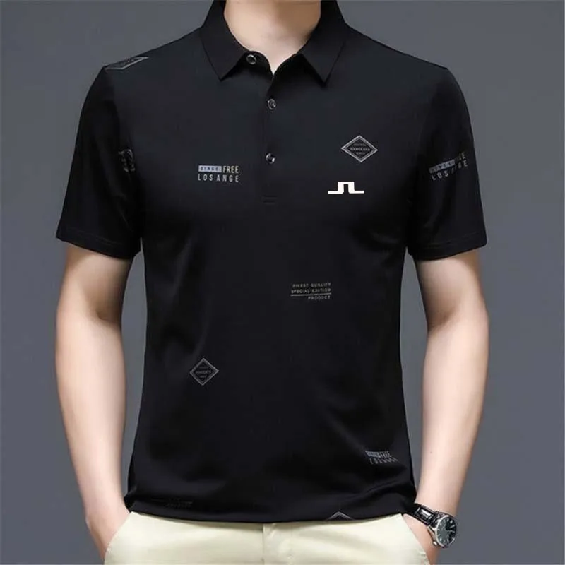 Embroidery Men's GOLF Shirts Golf Wear Summer Sports Simple Men's Short-sleeved T-shirt Casual Fashion Outdoor Golf Polo Shirt