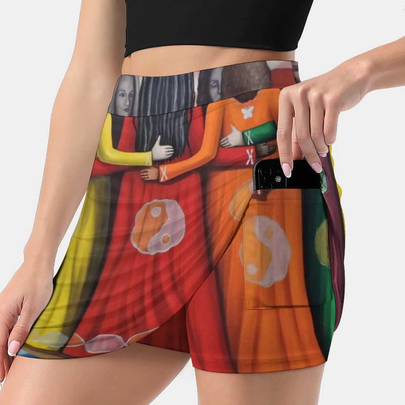 

Женская Спортивная юбка с карманами, модная юбка в Корейском стиле, 4Xl