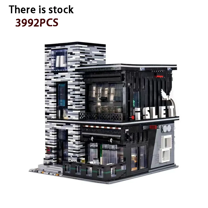 

10232 City Street Bar Street View Series Assembled Building Blocks Adult Decompression Place Building Model Building Block Toys