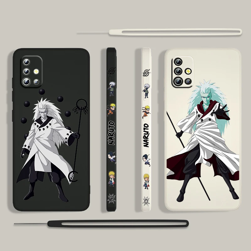

Cool Anime Naruto For Samsung Galaxy A73 A53 A33 A52 A32 A22 A71 A51 A21S A03S A50 5G Liquid Left Rope Phone Case Fundas Coque
