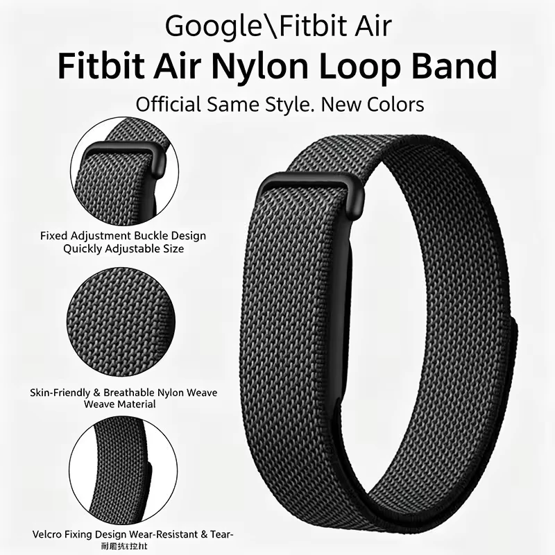 Фото Нейлоновый+силиконовый ремешок-петля для Google Fitbit Air, официальный спортивный дышащий браслет, сменный ремешок для Google Fitbit Air №5