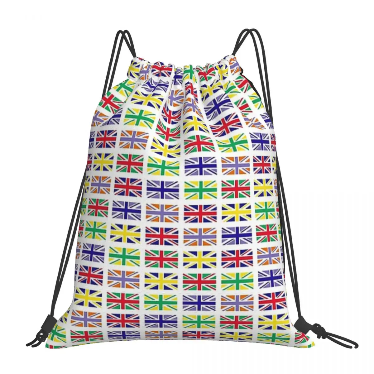 

British Flag Union Jack Backpacks Portable Drawstring Bags Drawstring Bundle Pocket Sports Bag Book Bags For Man Woman Students