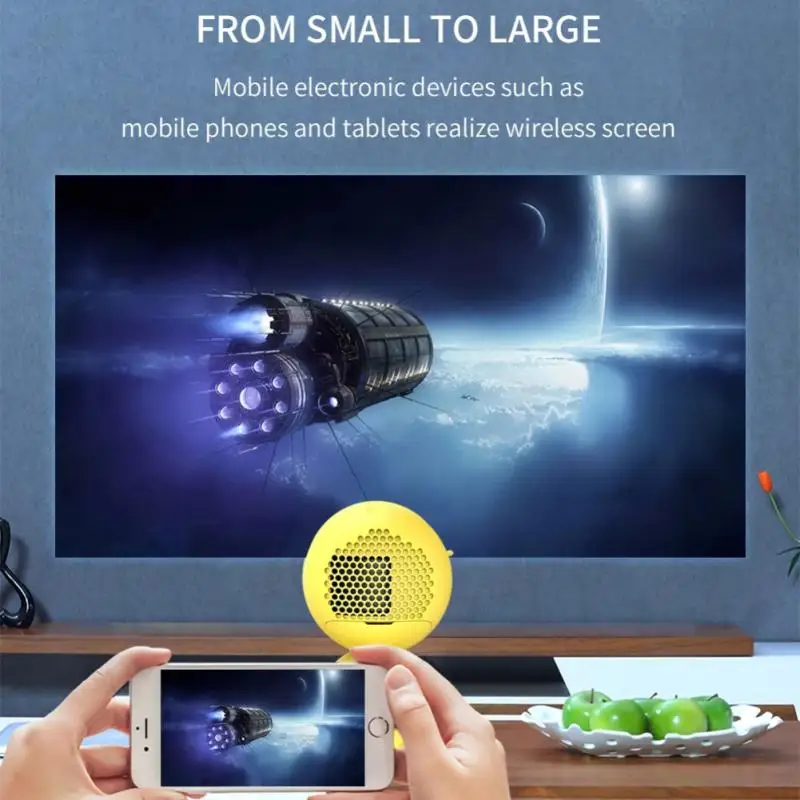 

Мультимедийный портативный Настольный проектор со светодиодной подсветкой, Wi-Fi, зеркальный экран для детей, подарок, поддержка игры 1080p Yg221