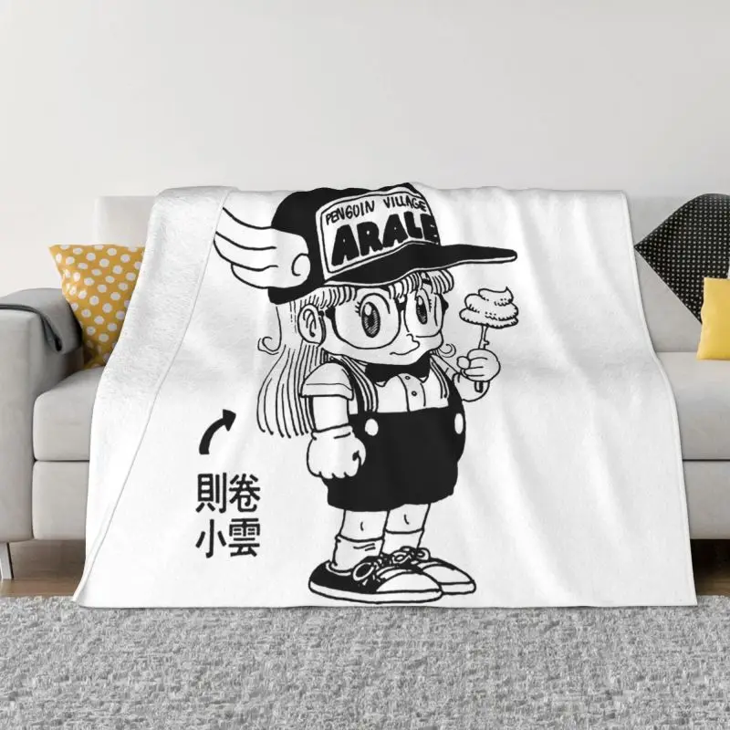 

Slump Throw Blanket Ultra-Soft Fleece Warm Flannel Arale Norimaki Anime Manga Blankets for Bedroom Travel Sofa Bedspreads