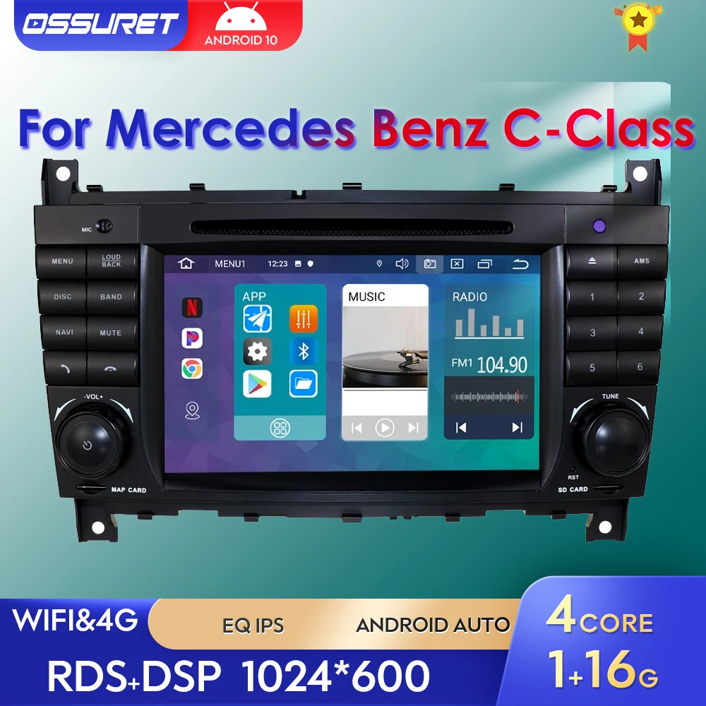 

2Din Car multimedia DVD player For Mercedes Benz C-Class W203 CLK-Class W209 2004-2010 Car autoradio Gps Navi Stereo 7"Head Unit