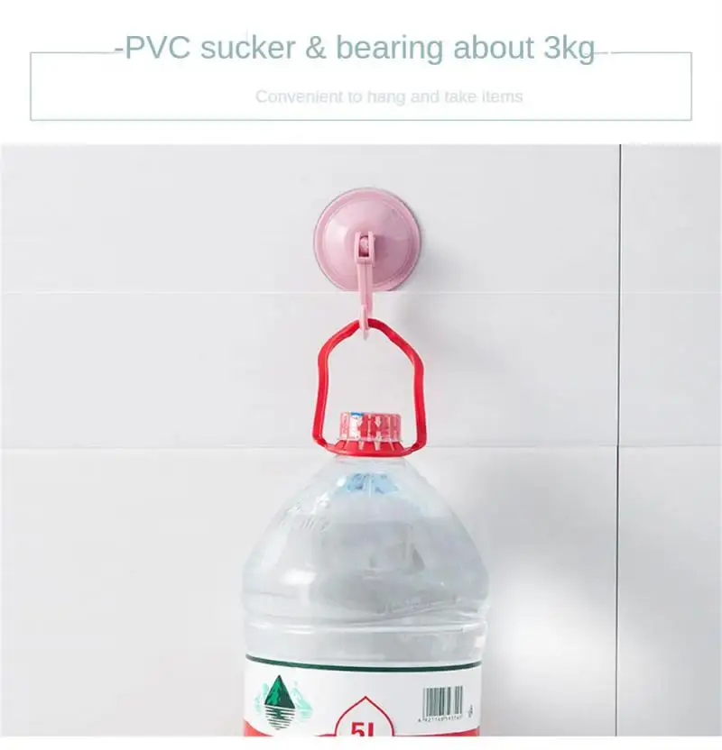 Vacuum Suction Cup Strong Wall Hooks Door Hangers Bathroom Storage Organizer Rack Punch-free Hook Kitchen