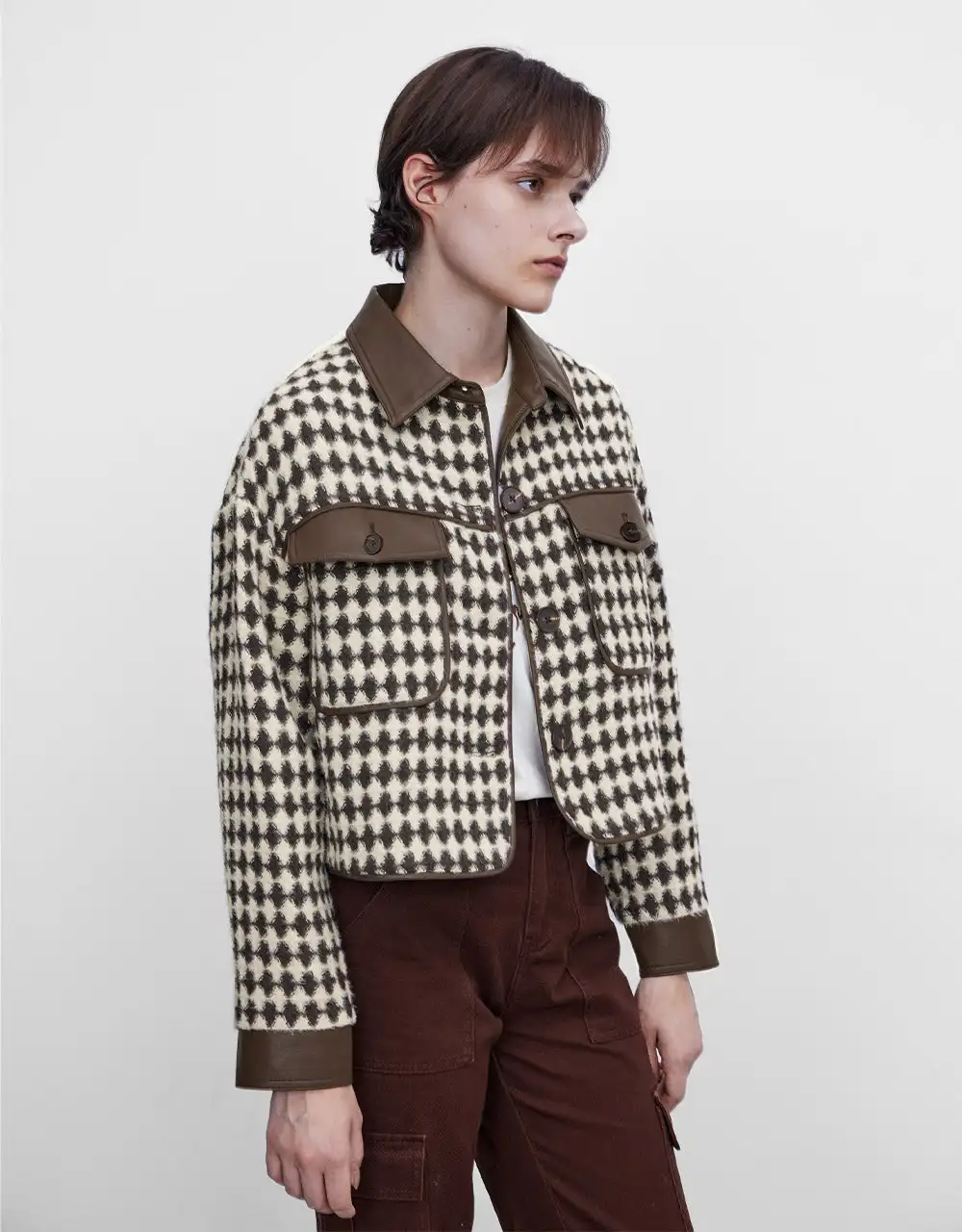 

Argyle Button Up Jacket