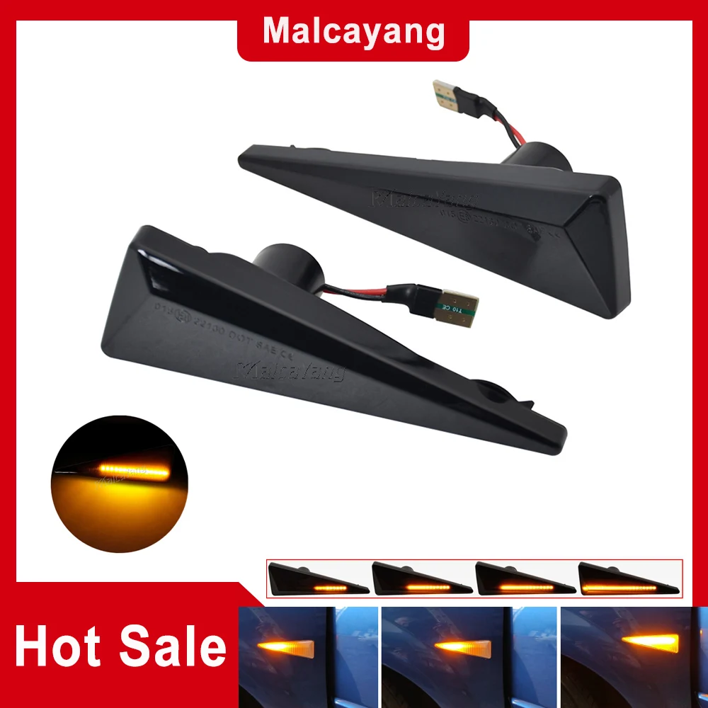 

2 шт., автомобильный динамический фонарь для Renault MK4 Vel Satis Wind Avantime Megane 2 Scenic 2 Espace 4, боковой габаритный фонарь с указателем поворота