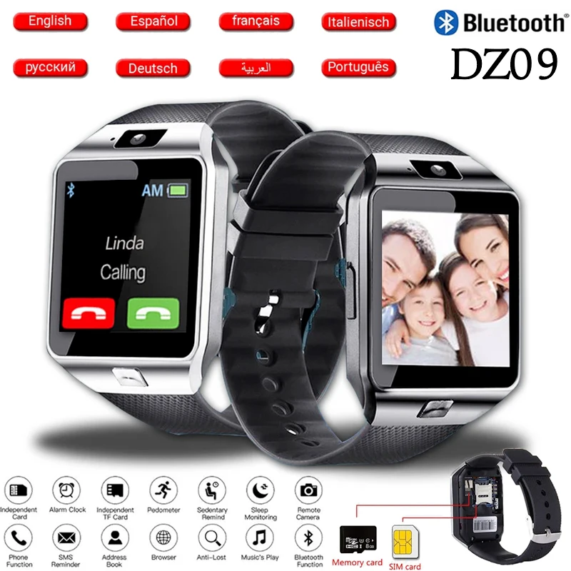 

Digital Calling Smart Watches DZ09 2G SIM Camera Sport Intelligent Bracelet Waterproof TF Large-Capacity Smartwatch For Android