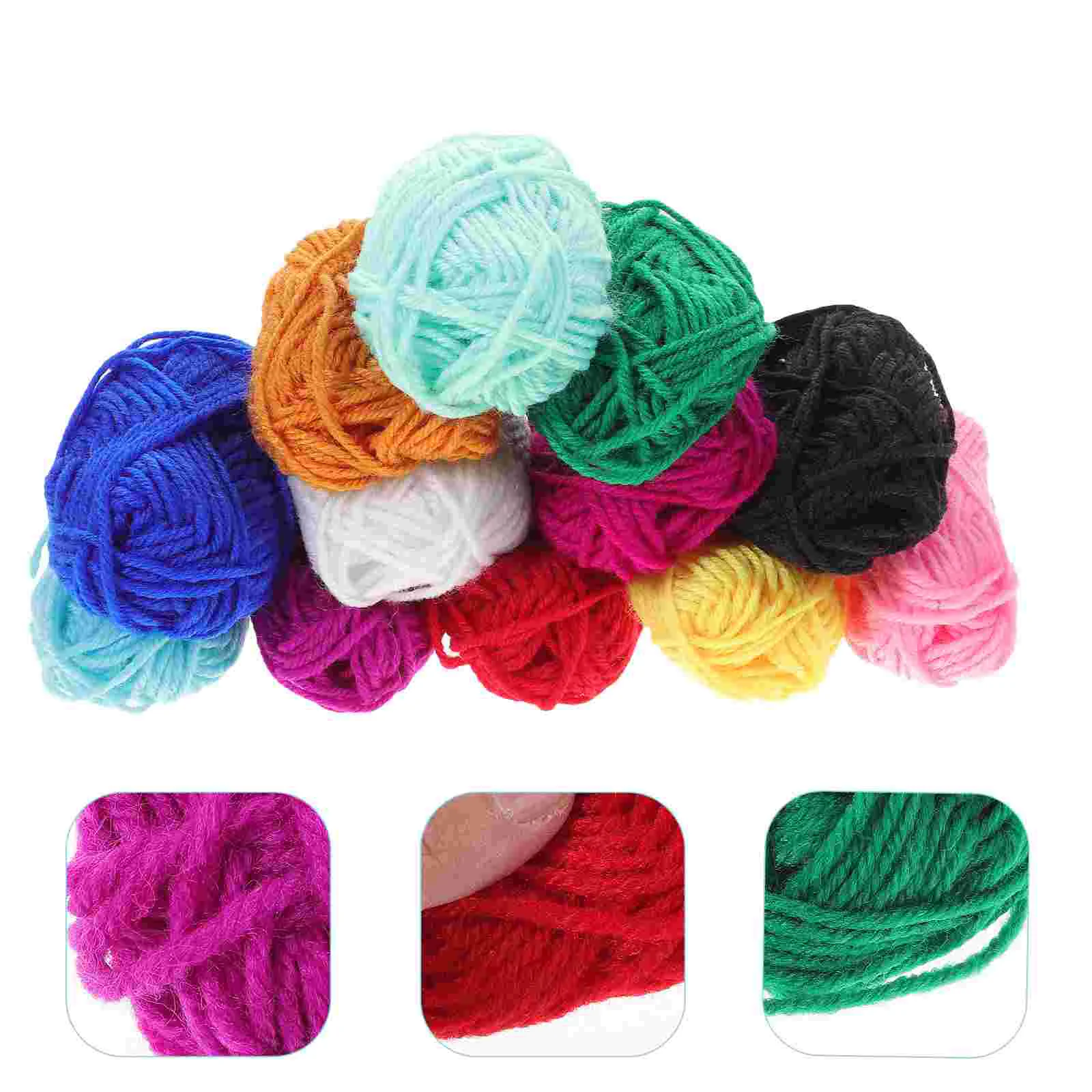 

12pcs Crochet Yarn Baby Items Delicate Woven Cloth Yarn for Knitting Home 18m