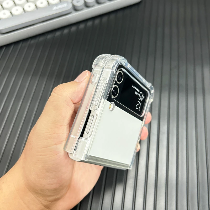 

For Samsung Z Flip 5 4 Cover Fashion Transparent Soft Silicone Shockproof Phone Case For Samsung Galaxy Z Flip 4 Z Flip3 Fundas