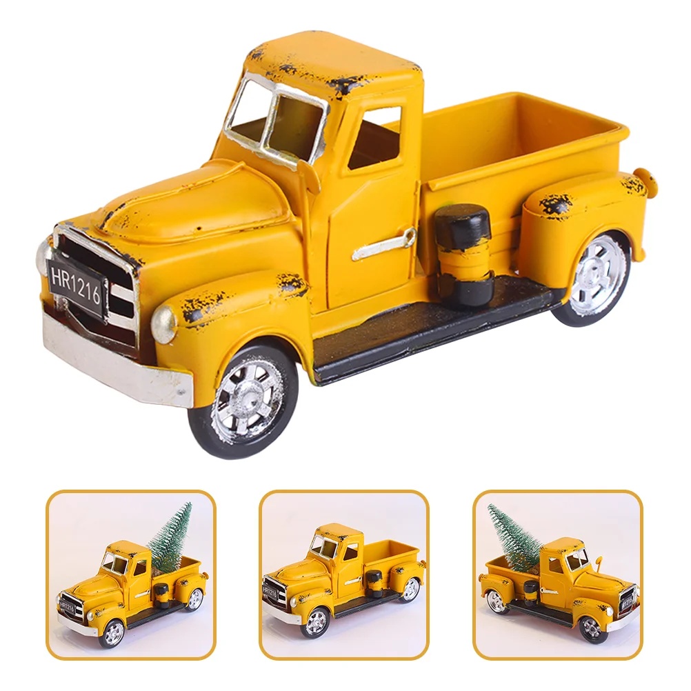 

Vintage Interior Decoration Christmas Truck Decorations with Mini Christmas Tree