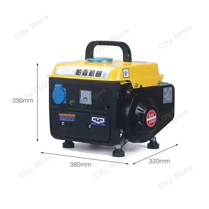 220 В 650 Вт небольшой шумовой бензиновый генератор портативный бытовой микро