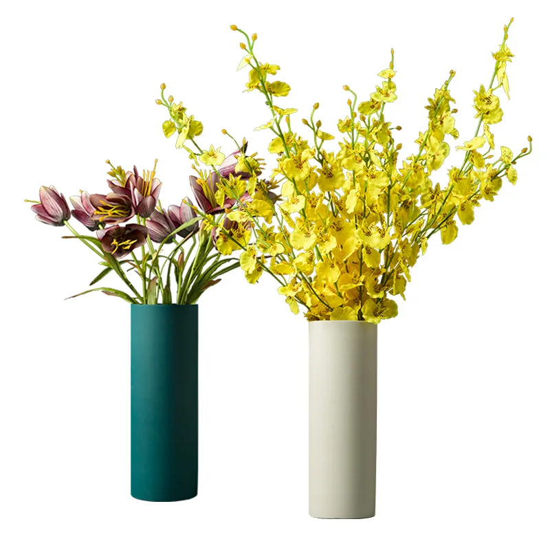 

Home Ceramic Vase Decoration Living Room Creative Soft Home Decoration Decoration Straight Tube Flower Device