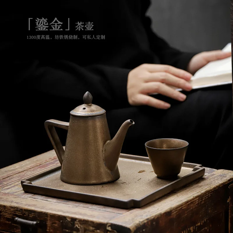 Китайский старинный большой чайник для пивоварения керамический винтажный