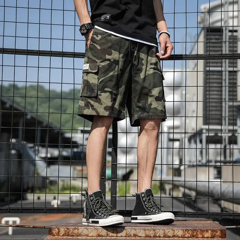 

Men's Military Green Cargo Shorts Multiple Pockets Outdoor Casual Shorts Quality Cotton Comfy Half Pants Overalls 7XL for Summer