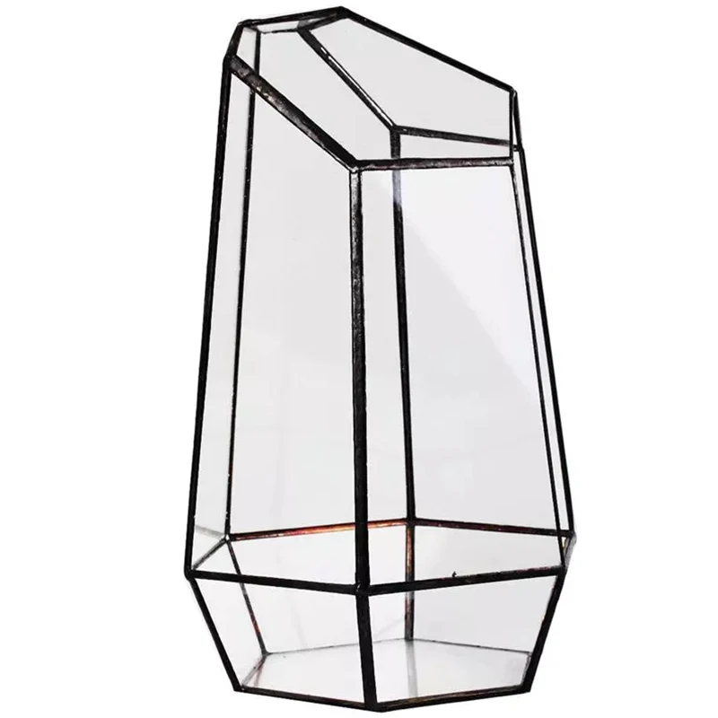 

House Greenhouse Hexagonal Glass Vase For Fee Garden Miniature Mini Landscape