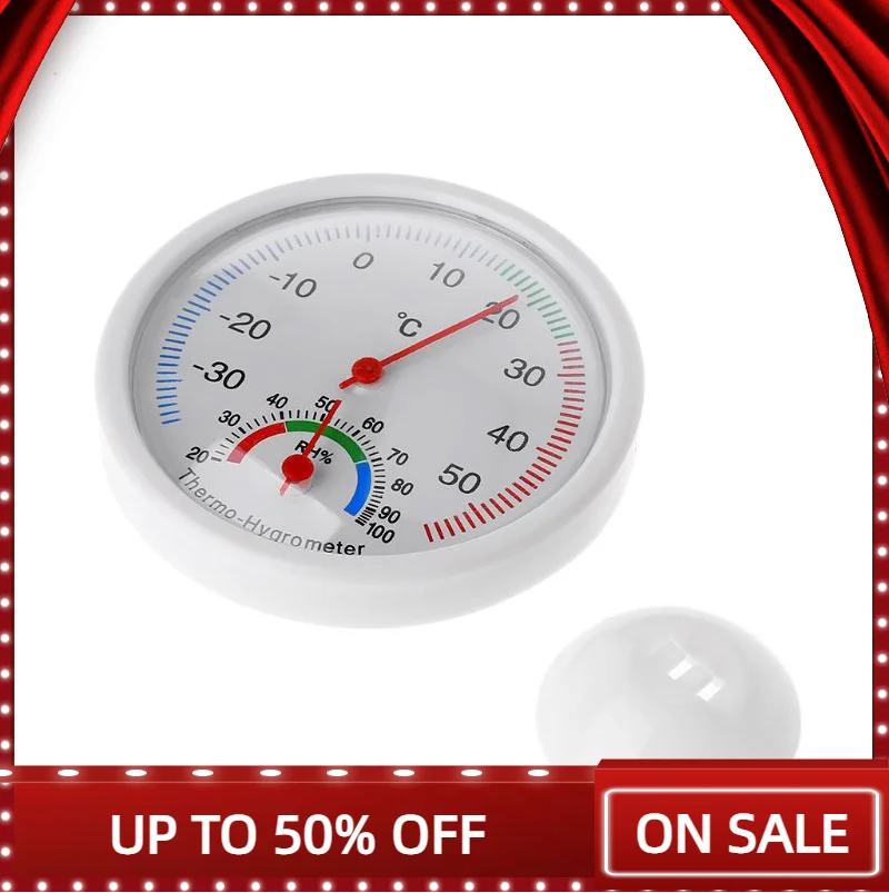 

Multifunctional Clock-shaped Thermometer Humidity Meter Temperature Hygrometer Indoor Outdoor J2FA