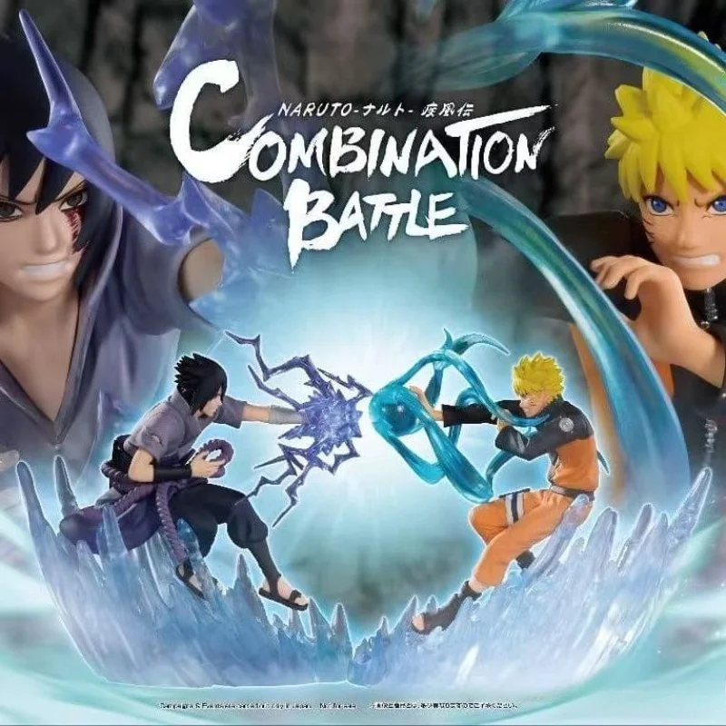 Фото В наличии: Коллекционные фигурки Bandai BANPRESTO Наруто Учиха Саске и Узумаки Наруто (комбинированная битва), аниме-модели AS №2