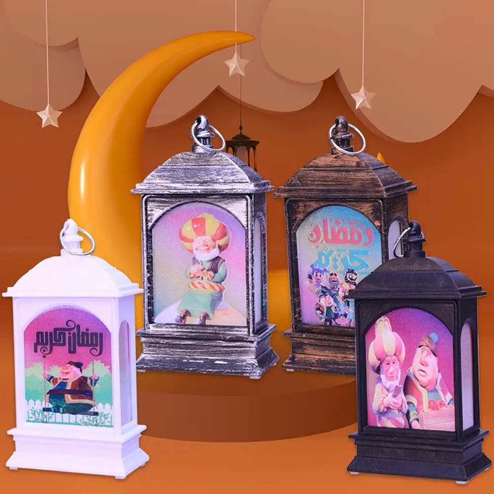 

Eid Mubarak Led Wind Lantern Ornament Ramadan Decorative Light Holiday Gift Islam Muslim Party Decor Supplies