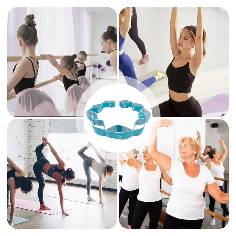 Эластичный ремень растягивающий с петлями тренировочные фитнес-ленты