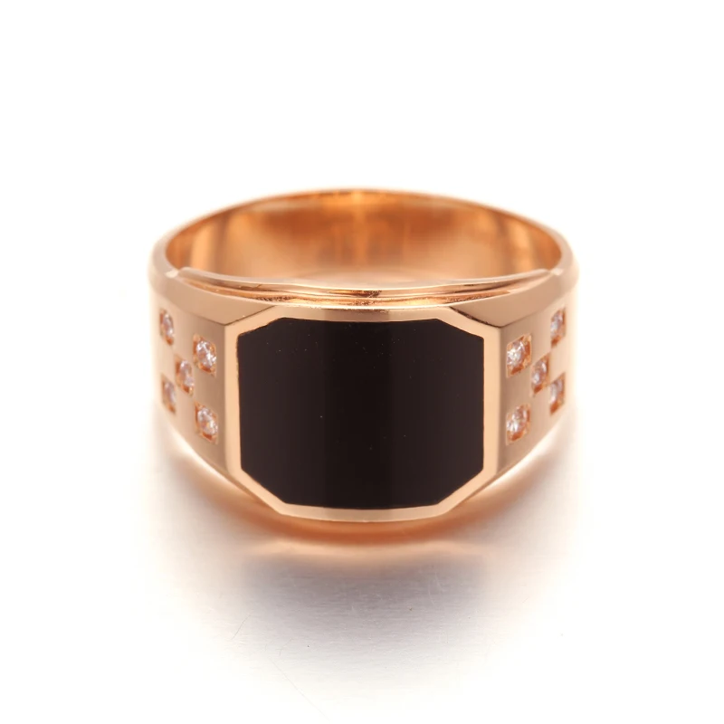 Мужские обручальные кольца из розового золота 585 пробы, с золотым покрытием