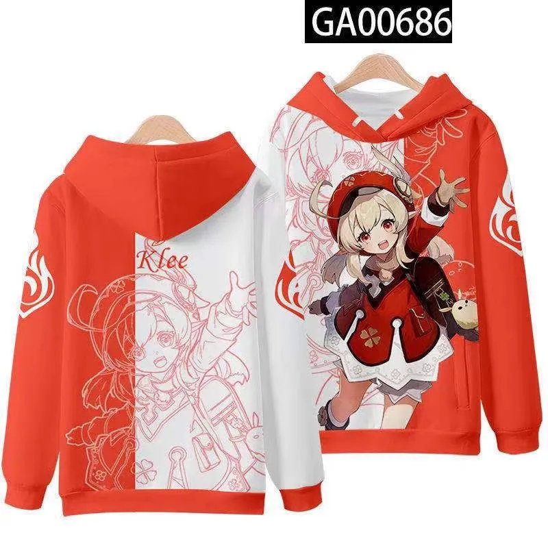 CosAn Game Genshin Impact Klee куртки косплей костюм толстовка прекрасное повседневное пальто