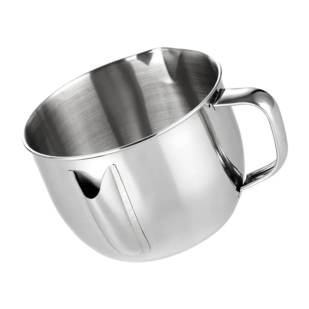 

Strainer Grease Container Bacon Canister Metal Storage Oil Containers Steel Food Mesh Colander Stainer Gloss Lip Stainless