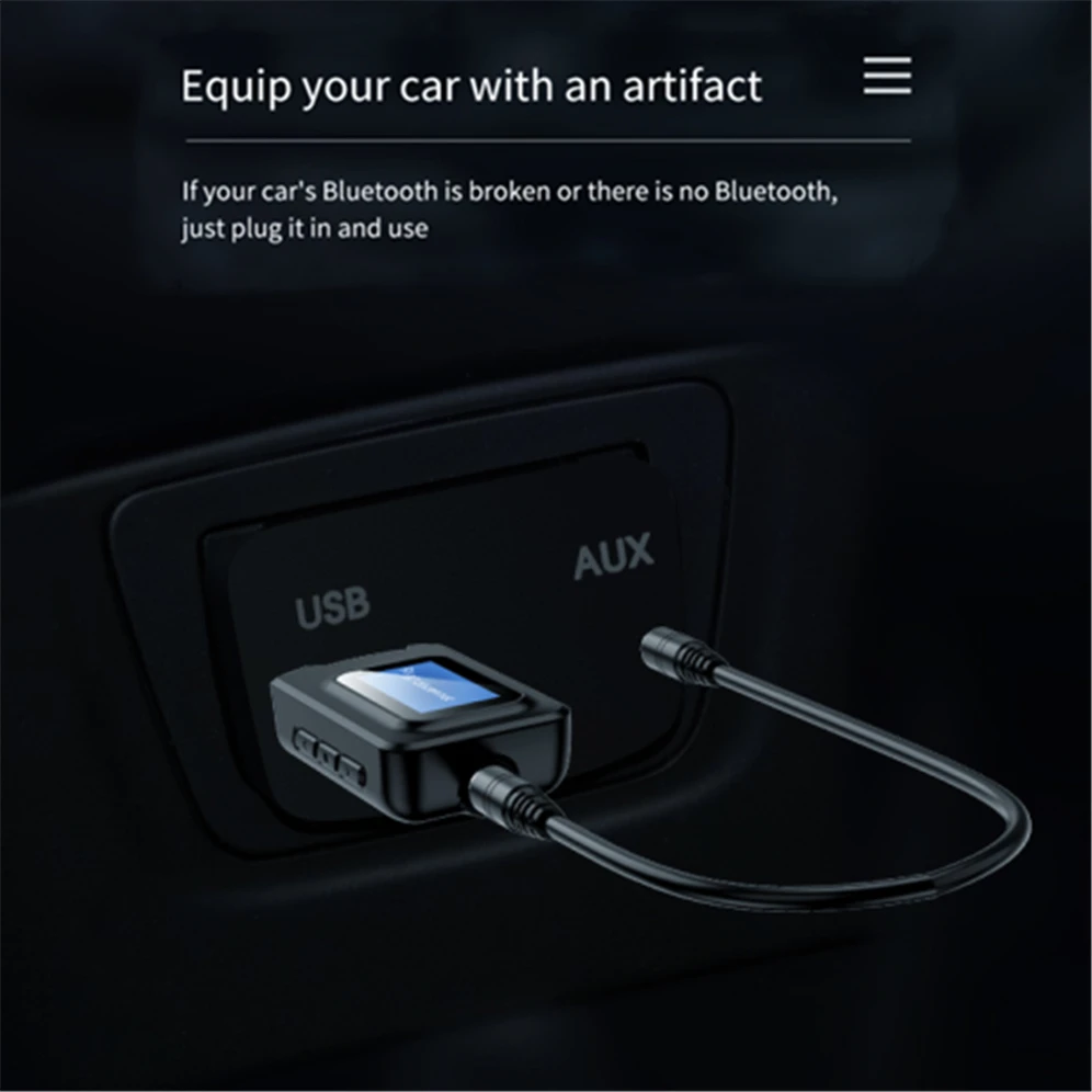 Аудиоресивер Grwibeou с USB Bluetooth 5 0 передатчик ЖК-дисплеем EDR для ТВ ПК USB-адаптер 3 мм AUX