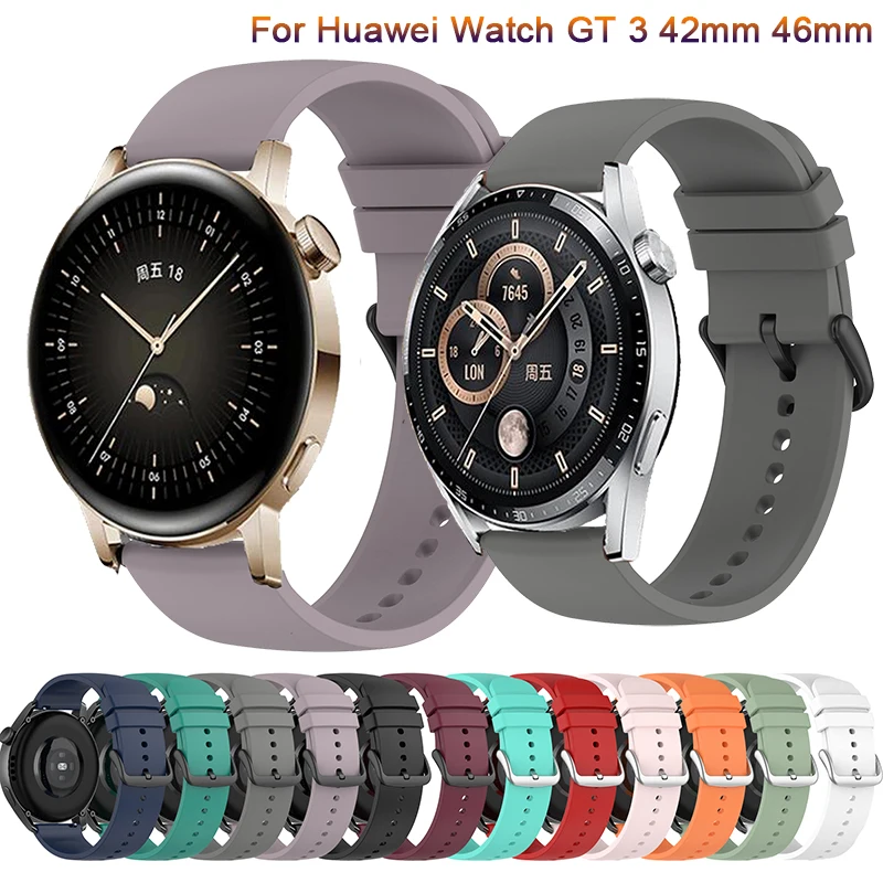 

Силиконовый ремешок для Huawei Watch GT3 GT 3 GT2 2 42 мм 46 мм, сменный Браслет для смарт-часов Honor Magic