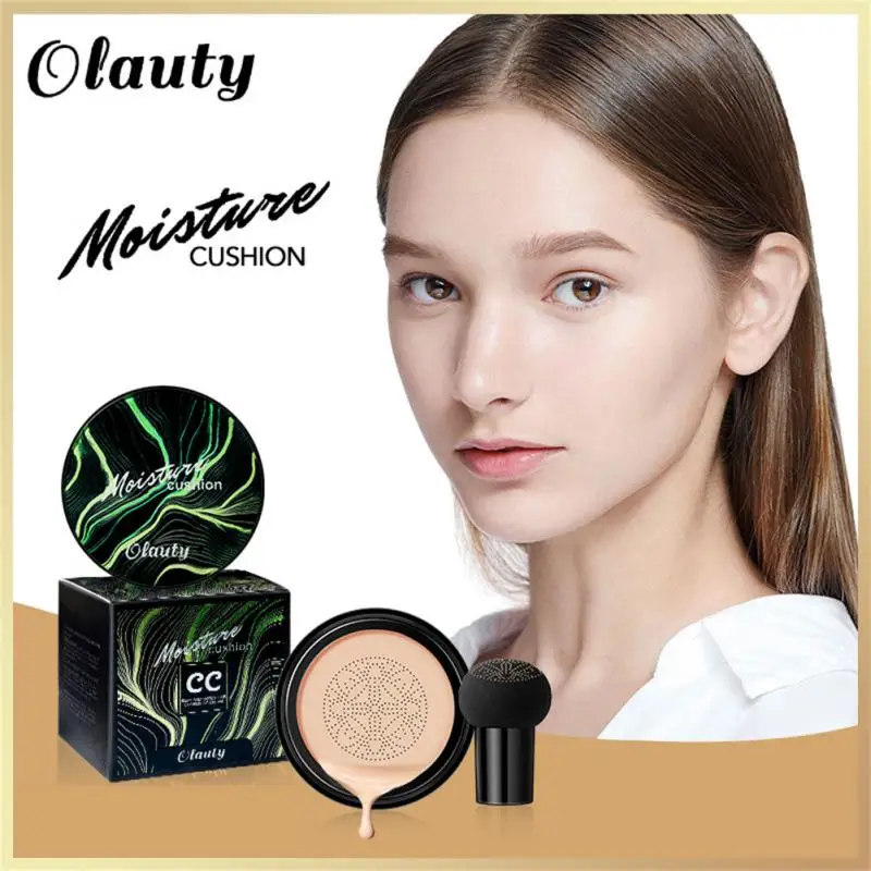 

Olauty Mushroom Head Air Cushion CC Cream Natural Moisturizing Foundation Concealer Whitening Oil-control BB Cream Repaire Care