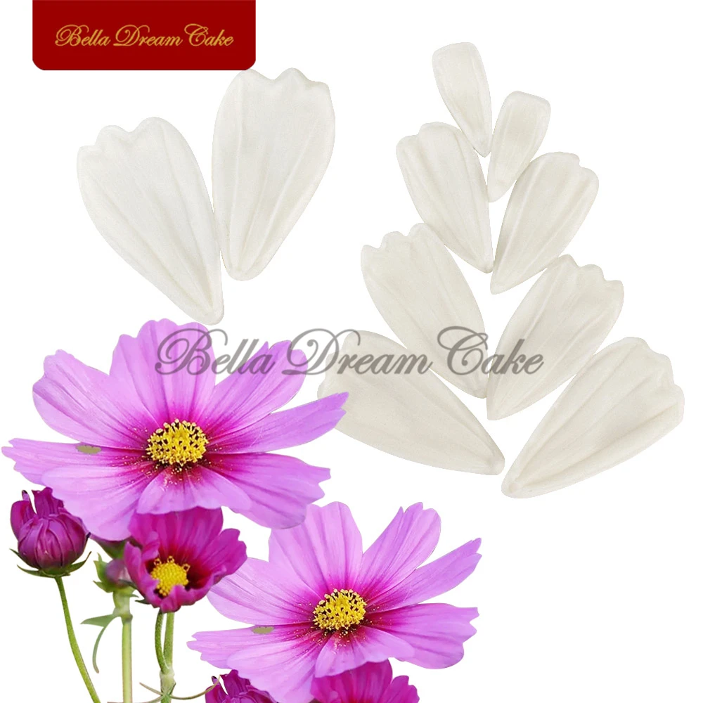 10 шт./компл. мини лепесток космоса силиконовая форма для вейнера сделай сам для цветов из мастики глина форма для мастики инструменты для украшения тортов жаростойкая посуда