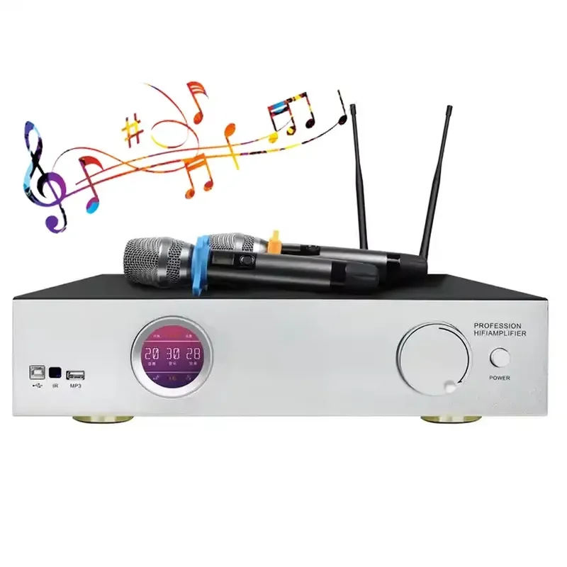 Фото Berase DK-450 3-в-1 многофункциональный цифровой DSP-усилитель для караоке с ревербератором, профессиональное звучание №5