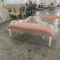 european style bedside stool bedroom bedside sofa neoclassical living room pedal solid wood carved shoe stool