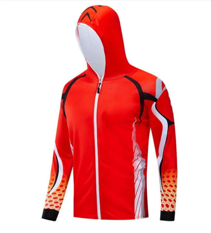 

2024 Men's Hooded Digital Printing Fishing Shirt Long Sleeve Custom Wholesale Waterproof Fishing Shirts UV Protection Quick Dry
