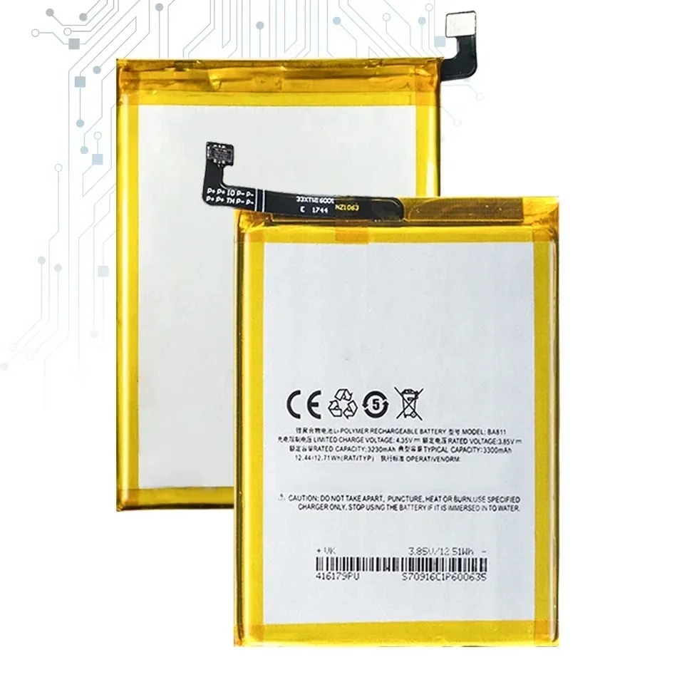 BA811 BA 811 Сменный аккумулятор для мобильного телефона Meizu Meilan 6T m6T M811H M811Q Bateira 3230 мАч