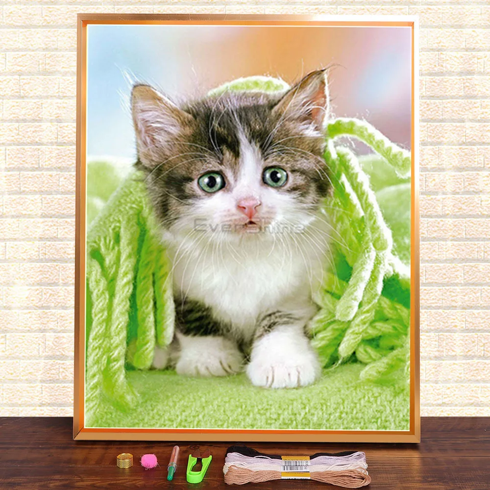 Набор для вышивки крестиком 11CT, Набор для вышивки крестиком с изображением животных, кошек, ниток DMC, рукоделие, хобби, картина, игла для дома