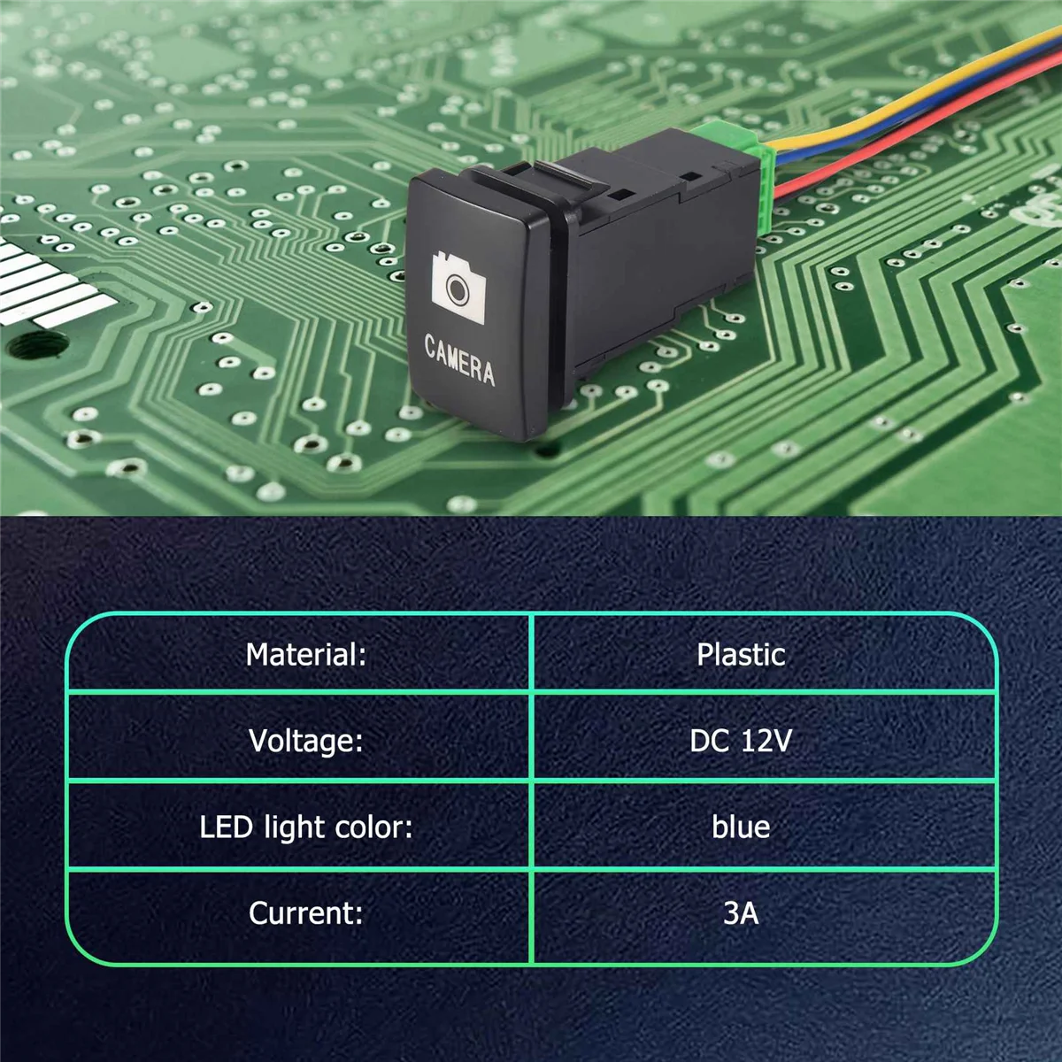 33x22 мм 12 В синяя фотовспышка Переключатель ВКЛ/ВЫКЛ для Toyota Landcruiser Yaris RAV4 черный