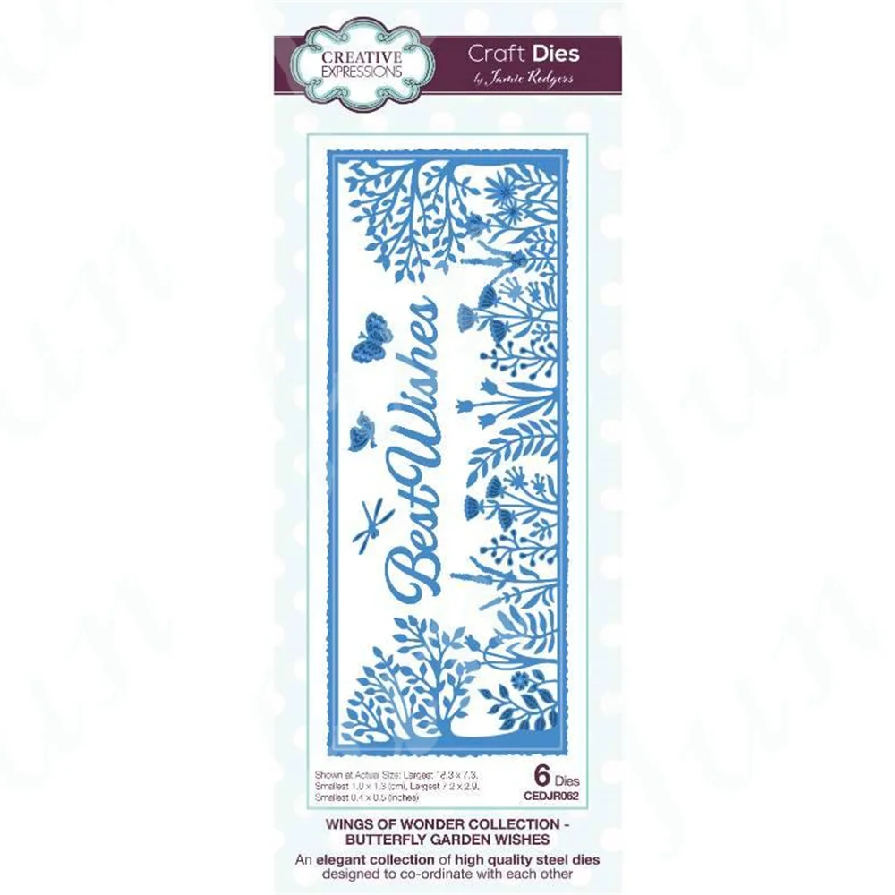 

Die Cuts for Card Making Butterfly Garden Wishes Frames Cutting Dies 2023 New Craft Scrapbooking Greeting Card Diy Handmade